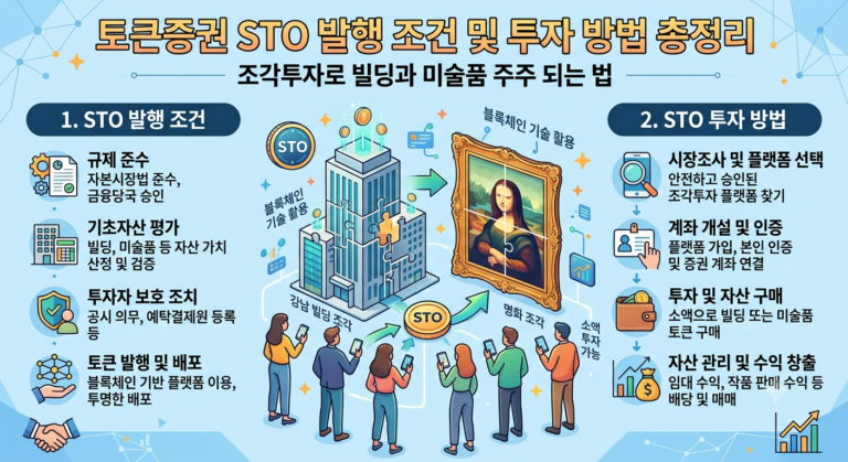 토큰증권 STO 발행 조건 및 투자 방법