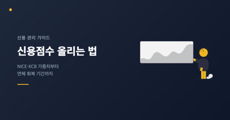 신용점수 올리는 법