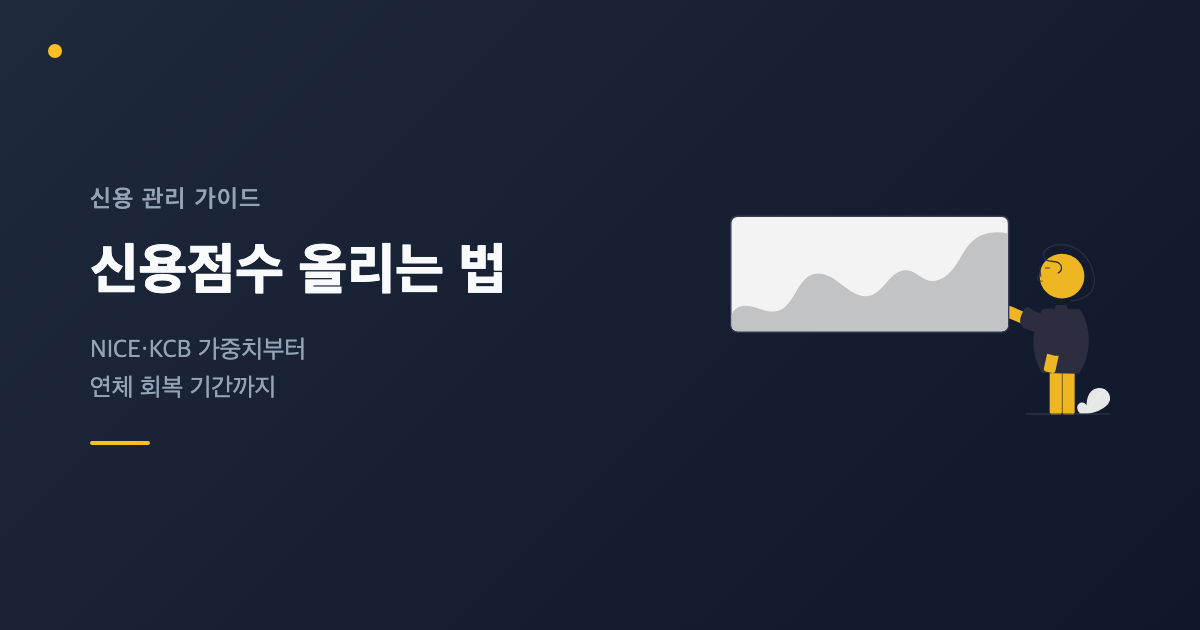 신용점수 올리는 법