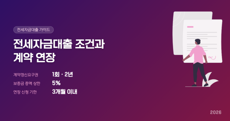 전세자금대출 조건과 계약 연장 대표 이미지