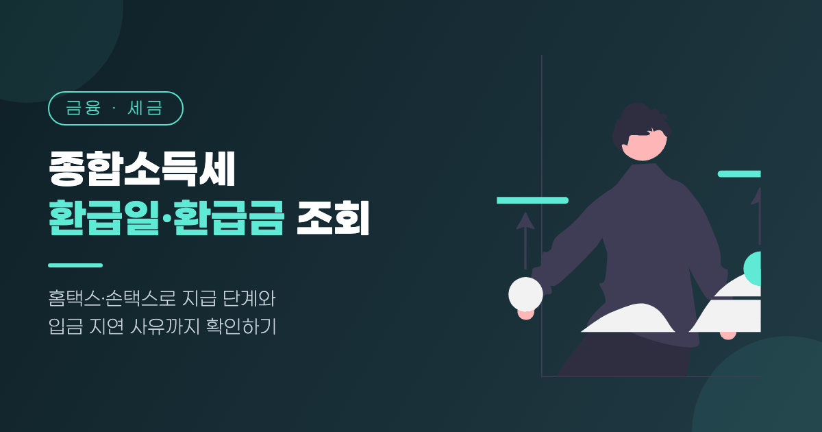 동전과 성장 그래프 일러스트로 표현한 종합소득세 환급 지급 시기와 홈택스·손택스 조회 안내