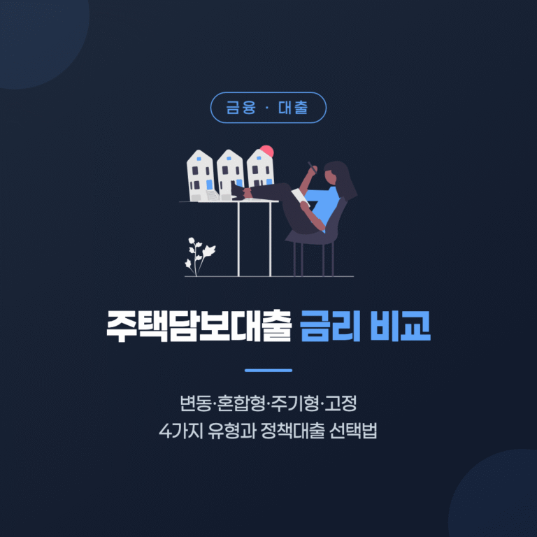 주택담보대출 금리 비교, 어떤 상품을 골라야 할까