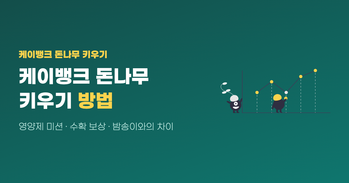 케이뱅크 돈나무 키우기 방법